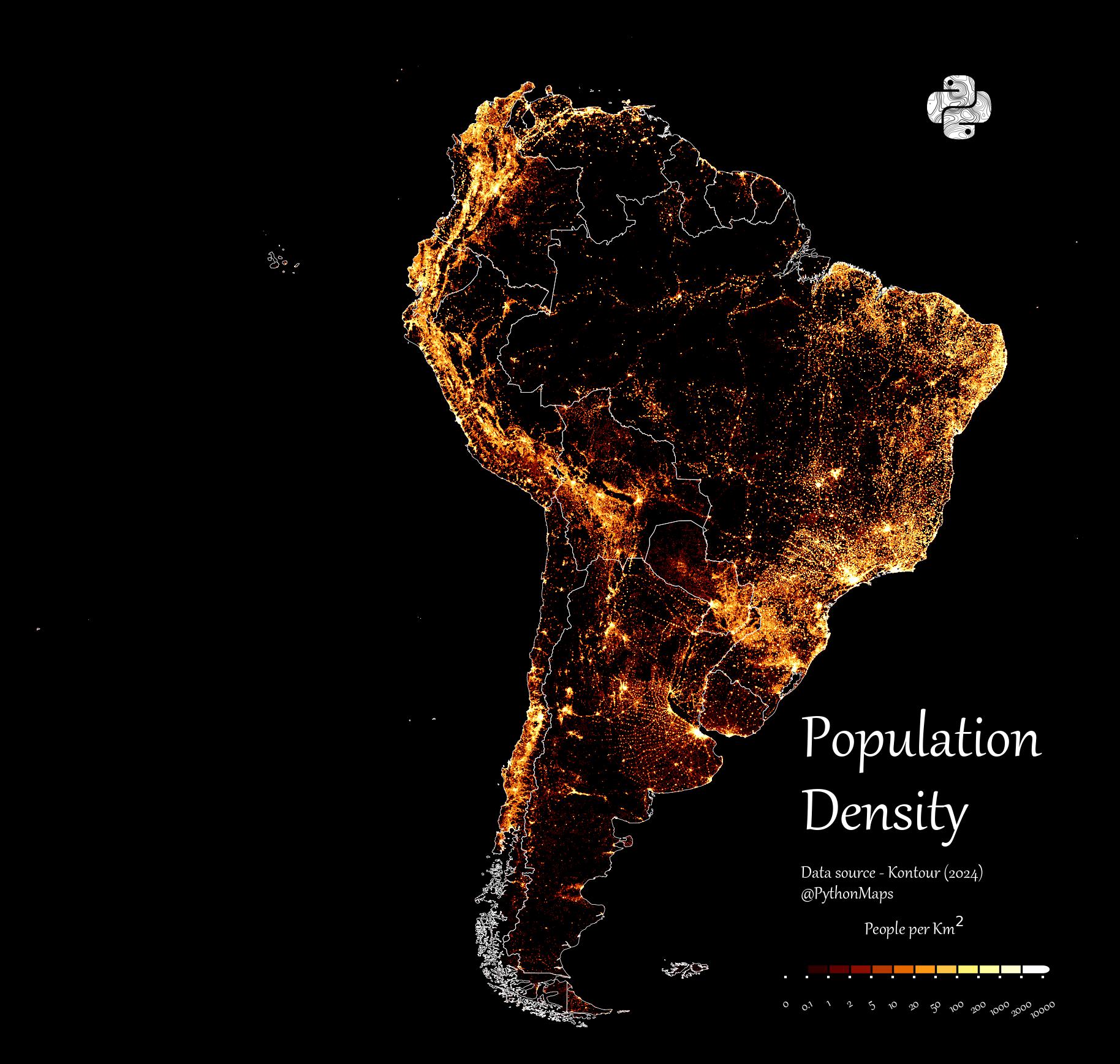South American Population Density